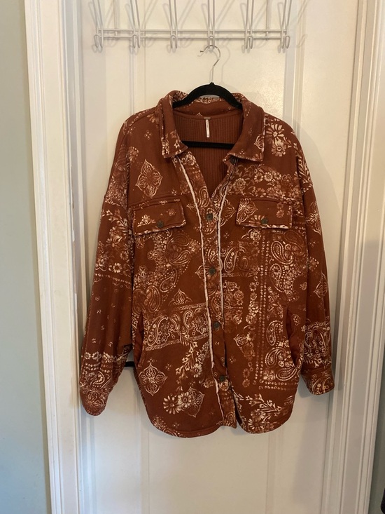 Free People Jackets & Blazers - Free People Thermal Bandana Print Shacket Jacket